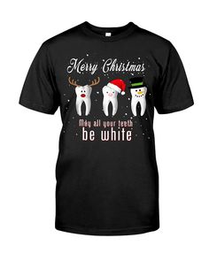 DENTAL Merry Christmas may all your teeth white Dentist Jokes, Dental Assistant Shirts, Dental Shirts, Dental Hygiene School, Dental Marketing, Dental Humor, Dental Assistant