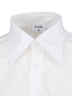 Filippa K Poplin shirt in white cotton poplin with classic collar, button closure, button cuffs, silver metal charm detail, curved hem. Composition: 100% Cotton Gucci Hat, Stella Mccartney Bag, Zegna Shoes, Golden Goose Sneakers, Sustainable Fashion Brands, Italian Outfits, Golden Goose Shoes, Poplin Shirt, Metal Charm