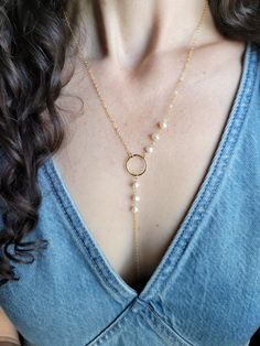 l Lariat Necklace Gold, Pearl Lariat Necklace, Pearl Jewelry Gift, Pearl Lariat, Gold Lariat Necklace, Pearl Drop Necklace, Freshwater Pearl Jewelry, Y Necklace, Freshwater Pearl Necklaces