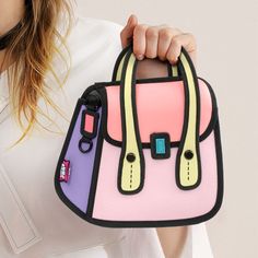 Mini Pink Owl bag/ Metal Chain Bag Pink Satchel With Mobile Phone Bag For Travel, Pink Handheld Satchel, Pink Handheld Portable Satchel, Cartoon Style Multicolor Rectangular Bag, Multicolor Cartoon Style Bag For Everyday Use, Novelty Multicolor Bag For Everyday Use, Cartoon Style Rectangular Travel Bags, Pink Portable Shoulder Bag As Gift, Playful Pink Satchel Shoulder Bag