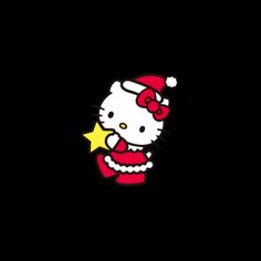 the hello kitty wallpaper has been changed to be red and white with a yellow star