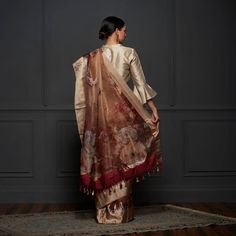 Indulge in the allure of our Pure Organza Saree, a limited edition creation with an enchanting print that captivates the senses. The saree is elevated by a gracefully crafted zari pallu and border, ensuring a blend of beauty and charm that is truly unmatched. Revel in the exquisite details of this exclusive piece. Festive Tussar Silk Pre-draped Saree With Printed Border, Wedding Pre-draped Saree With Printed Border, Designer Tussar Silk Pre-draped Saree With Printed Border, Pre-draped Saree With Printed Border For Festive Occasions, Festive Chanderi Pre-draped Saree With Printed Border, Elegant Pre-draped Saree With Printed Border For Designer Wear, Festive Pre-draped Saree With Printed Border, Transitional Art Silk Saree With Sheer Dupatta, Transitional Season Art Silk Saree With Sheer Dupatta