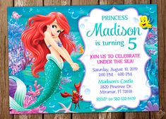 the little mermaid birthday party is going on