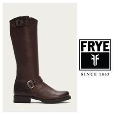 Questions? Leave A Comment Below! Minor Scratches. Sold Out. Frye Veronica, Frye Shoes, Moto Boots, Style Board, Leave A Comment, Leather Boots, Women Shoes, Boots, Leather