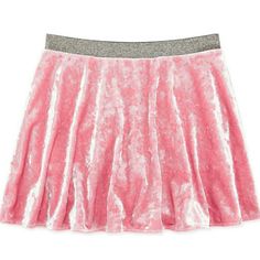 Fit: Regular Skirt Length: Short Length Rise: At Waist Fabric Description: Velvet Fabric Content: 95% Polyester, 5% Spandex Front Style: Flat Front Care: Machine Wash Pink Velvet Skirt, Velvet Skater Skirt, Dress Closet, Velvet Skirt, Arizona Jeans, Pink Velvet, Kids Bottoms, Velvet Fabric, Skirt Length