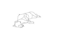 a drawing of a person laying on the ground