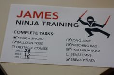 a sign with instructions on how to use ninja training