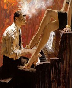 Romance Arte, Arte Pulp, Fabian Perez, Jack Vettriano, Robert Mcginnis, Eartha Kitt, Audrey Tautou, Gil Elvgren, Boris Vallejo