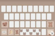 a computer keyboard with teddy bears and other animals on the keyspad, as well as numbers