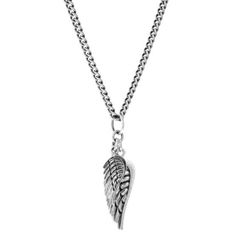 king baby double wing pendant Sterling Silver Box Chain Necklace In Spiritual Style, Sterling Silver Box Chain Spiritual Necklace, Sterling Silver Pendant Box Chain Necklace, Sterling Silver Pendant Necklace With Box Chain, Sterling Silver Curb Chain Necklace For Gift, White Gold Pendant Necklace With Curb Chain, Sterling Silver White Gold Curb Chain Necklace, Sterling Silver Necklace With Curb Chain, Sterling Silver Curb Chain Necklace As Gift