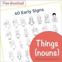 a poster with the words, 40 early signs and an image of children's faces