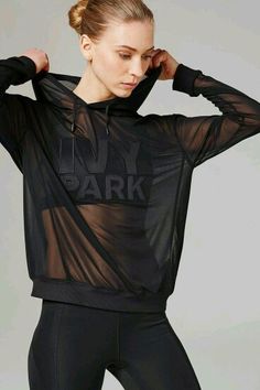 Ropa Deportiva Ivy Park Clothing, Mesh Hoodie, Legging Outfits, Ivy Park, Sheer Shirt, Outfit Trends, Sport Dress, Clothing Inspiration