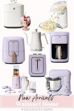 various appliances are shown with the words new arrivals