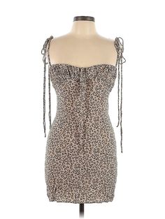 Assorted Brands Cocktail Dress Size: Large Brown Dresses - used. 100% RAYON, Mini, Square, Animal Print, Short, Strapless | Cocktail Dress: Brown Animal Print Dresses - Size Large Summer Ruched Leopard Print Dress, Summer Leopard Print Ruched Dress, Leopard Print Ruched Mini Dress, Brown Cocktail Dress, Brown Cocktail, Strapless Cocktail Dress, Brown Dresses, Print Dresses, Animal Print Dresses