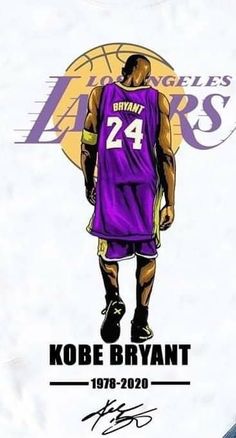 a drawing of a basketball player with the number 24 on it's jersey and name