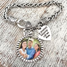 Mom gift from kids-custom photo bracelet-This Antique Silver bracelet makes a special bracelet for Mom or Grandma. The photo bracelet includes a You are loved charm, and a My greatest blessings call me mom charm (or Grandma, Nana). *Please note: If there is no color change specified for your photo when ordering, the photo will remain in the color scheme you send it. *Please Note: If you have a bead color preference please make sure to specify at time of checkout, otherwise, I will choose. The br Bracelet For Mom, Nana Grandma, Mother Jewelry, Call My Mom, You Are Loved, Mom And Grandma, Love Charms, Mom Gifts, Photo Bracelet