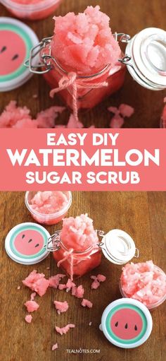 Sugar Wax Recipe Diy, Watermelon Sugar Scrub, Scrub Business, Scrubs Diy, Watermelon Scrub, Watermelon Diy, Heart Cake Design, Scrub Recipe Diy, Diy Scrubs