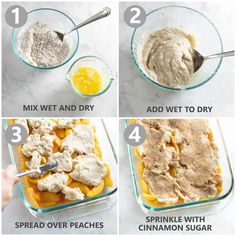 the steps to make peach cobbler recipe