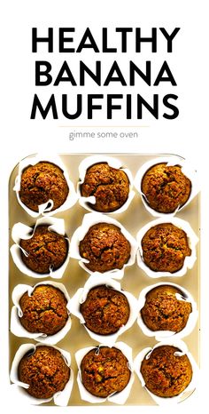 the healthy banana muffins are ready to be eaten