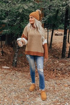 - Your style is as sweet as sugar with this cozy sweater! - Unlined knit material featuring white and brown hues - A crew cut neckline with accent stitching - Long, loose sleeves with accent stitching and ribbed cuffs - A relaxed silhouette that ends in a straight hemline with a ribbed texture Crew Cut, Crew Cuts, Ribbed Texture, Cozy Sweater