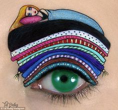 Fairytale: The Princess and the Pea looked rather uncomfortable atop Mr Peleg's eyebrow... Artistic Make Up, Disney Princess Eyes, Make Up Designs, Makeup Illustration, Disney Makeup, Princess And The Pea, Eye Makeup Designs