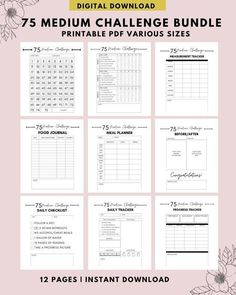 Pin on FITNESS . #Progress_Tracker_Printable #75_Medium_Challenge_Tracker #75_Medium_Challenge #75_Day_Challenge 75 Medium Challenge Tracker, 75 Medium Challenge, 75 Day Challenge, 45 Min Workout, 45 Minute Workout, 75 Medium, Challenge Tracker, Workout Chart, Day Challenge