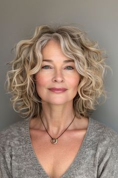 Embody mysterious allure with 25 enigmatic curly bob hairstyles that leave an air of intrigue. Tap to uncover more enigmatic styles! Curly Bob Hairstyles With Bangs, Shaggy Curly Bob, Layered Curly Bob, Ashley Harris, Blonde Curly Bob, Wavy Haircut, Curly Bobs, Grey Blending, Gray Hairstyles