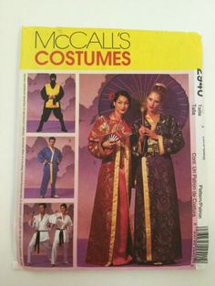 the sewing pattern shows two women in traditional japanese costumes