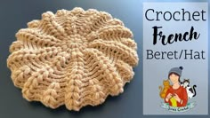 crochet french beret / hat pattern for beginners