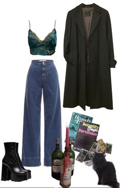 University Outfit, Boho Grunge, Winter Boho, Thrift Fashion, On The Floor, Aesthetic Outfits, The Floor