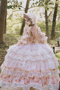 Pink [Rose Letter] Off Shoulder Triple-Layered Print Ruffle Hanayome – LolitaInside Princess Closet, White Overlay, Gothic Skirts, Princess Outfits, Princess Wedding Dresses, Chiffon Material, Princess Wedding, Outfits With Hats, Tier Skirt