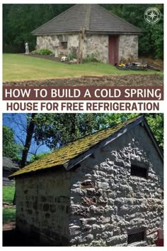 Homestead Cold Room, Building A Stone House, Out House Ideas Buildings, Homestead House Design, Cold Storage Room Ideas, How To Build A House, Well House Ideas, Grid Ideas