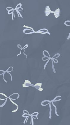 an image of bows on the side of a piece of paper that has been drawn