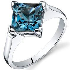 London Blue Topaz Ring Sterling Silver Princess 2 cts SR10484 top Non Diamond Engagement Rings, Blue Topaz Ring Sterling Silver, London Blue Topaz Engagement Ring, London Blue Topaz Engagement Rings, Jewelry Questions, Blue Topaz Engagement Ring, Blue Topaz Bracelet, Topaz Engagement Ring, London Blue Topaz Ring