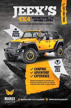 the jeep advertise is designed to be used for advertising purposes