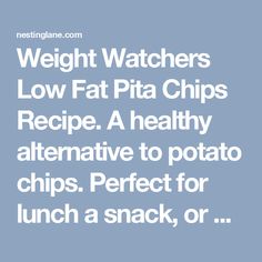 Weight Watchers Low Fat Pita Chips Recipe. A healthy alternative to potato chips. Perfect for lunch a snack, or appetizer for your next party Red Pepper Dip Recipe, Recipes With Diced Tomatoes, Pita Chips Recipe, Vegetarian Appetizers Easy, Jalapeno Popper Dip Recipe, Bacon Ranch Dip, Low Fat Snacks