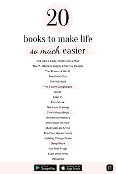 the front cover of 20 books to make life so much easier