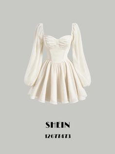 Spring Break Dress, Cute Dress Outfits, Shein Outfits, Sweetheart Dress, Really Cute Outfits, Lantern Sleeve, Sweetheart Neck, Lookbook Outfits