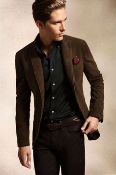 Brown Blazer Men, How To Wear Blazer, Brogues Shoes, How To Wear Blazers, Fashion 30s, Blazer Men, Mens Fashion Edgy