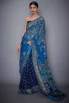 Turquoise blue saree with all over aari work floral motifs. Comes with unstitched blouse.
Components:1
Embroidered
Fabric:Silk chinon
Color:Blue
Note: Blouse worn by the model is not for sale - Aza Fashions Ritu Kumar, Embroidered Saree, Blue Saree, Embellished Blouse, Stylish Sarees, Indian Weddings, Blouse For Women, Saree Look, Desi Fashion