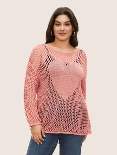 Womens Trendy Tops, Heart Cut Out, Plus Size Sweaters, Summer Colors, Trendy Tops, Modern Woman, Plus Size Outfits, Heart Shapes, Types Of Sleeves