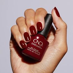 Shellac Red Colours, Cnd Shellac Colors Winter, Shellac Colours, Cnd Shellac Colors, Shellac Nail Polish, Cnd Shellac Nails, Hand Nails, Shellac Colors, Cnd Nails