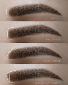 Permanent Eyebrows Microblading, Microblading Eyebrows Training, Eyebrow Tips, Ombre Eyebrows, Eye Ideas, Types Of Eyebrows, Pretty Eyeshadow