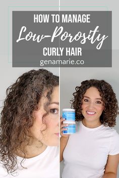 VIDEO: How to Make Curls Tighter at the Root & More Defined – Gena Marie Low Porosity Curly Hair Routine, Low Porosity Hair Products Shampoos, Clarifying Shampoo For Low Porosity Hair, Low Porosity Curly Hair Products, Low Porosity Curly Hair, Low Porosity Hair, Curl Types, Frizz Hair, High Porosity Hair