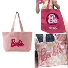 Anime Barbie Canvas Bag Cartoon Women's Large Capacity Casual Shoulder Bag Kawaii Girls Fashion Anime Barbie, Bag Cartoon, Kawaii Girl, Girls Fashion, Kids Bags, Canvas Bag, Gifts For Kids, Girl Fashion, Tote Bag