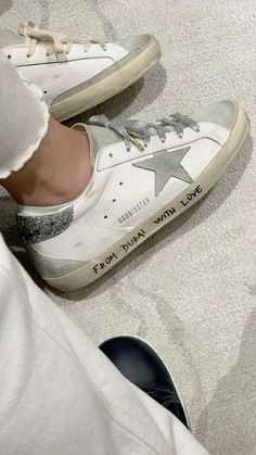 Customized Golden Goose, Custom Golden Goose, Linen Pants Style, Modesty Outfits, Expensive Shoes, Girly Shoes