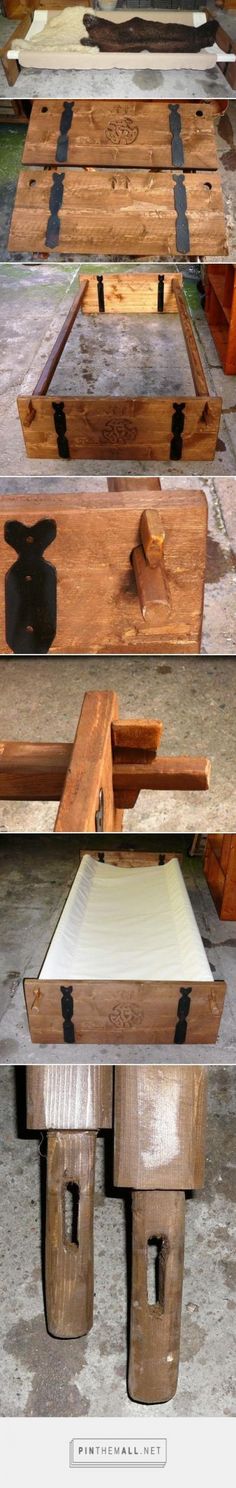 several different types of wooden boxes on display