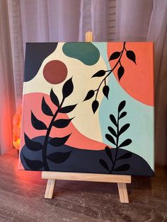 modern art, art, artist, paint, painter, canvas, plant Canvas Art Painting Ideas, Cute Canvas Art, Art Painting Ideas, Boyfriend Painting, Painting Ideas On Canvas Simple, Canvas Aesthetic, Art Painting Tools