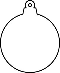 a black and white outline of a christmas ornament