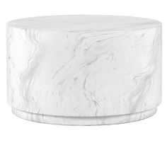 a white marble coffee table on a white background